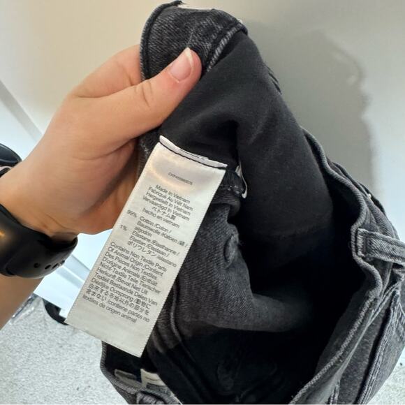 Madewell The Perfect Vintage Jean Black Wash Denim High Rise Size 25 Petite - Picture 6 of 7